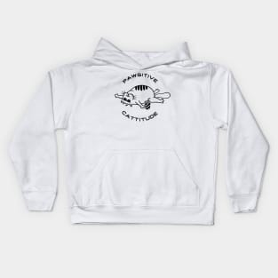 pawsitive cattitude Kids Hoodie